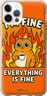 2D пластиковый чехол 'Funny Cat' для iPhone 12 Pro изображение 5