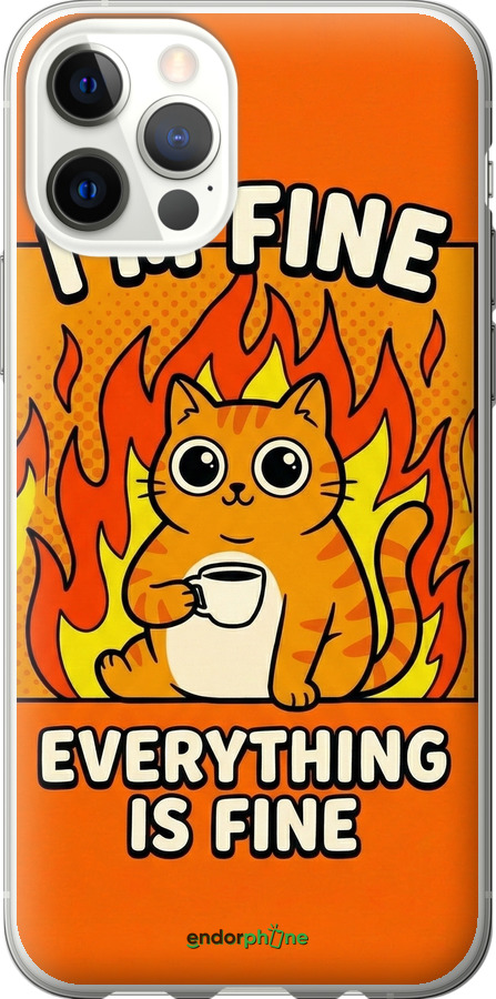 2D пластиковый чехол Funny Cat для Apple iPhone 12 Pro - 6786t-2052 изображение 