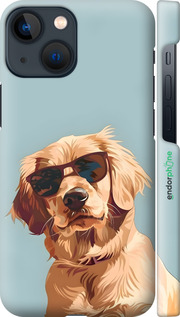 3D пластиковий матовий чехол Пес в очках для Apple iPhone 13 Mini - 6381m-2373 изображение 