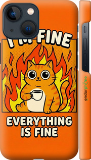 3D пластиковый матовый чехол 'Funny Cat' для iPhone 13 Mini изображение 5