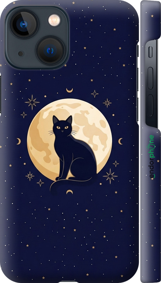 3D пластиковый матовый чехол Cute Cat Celestial/Witchy для Apple iPhone 13 Mini - 6787m-2373 изображение 