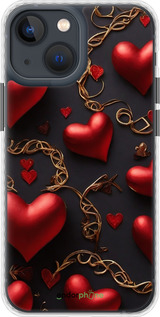 Чохол Bumper чехол Сердечки для Apple iPhone 13 Mini - 5831pc-2373 изображение 
