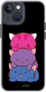 Чехол Bumper MagSafe чехол Милые кошки для Apple iPhone 13 Mini - 6518pm-2373 изображение 