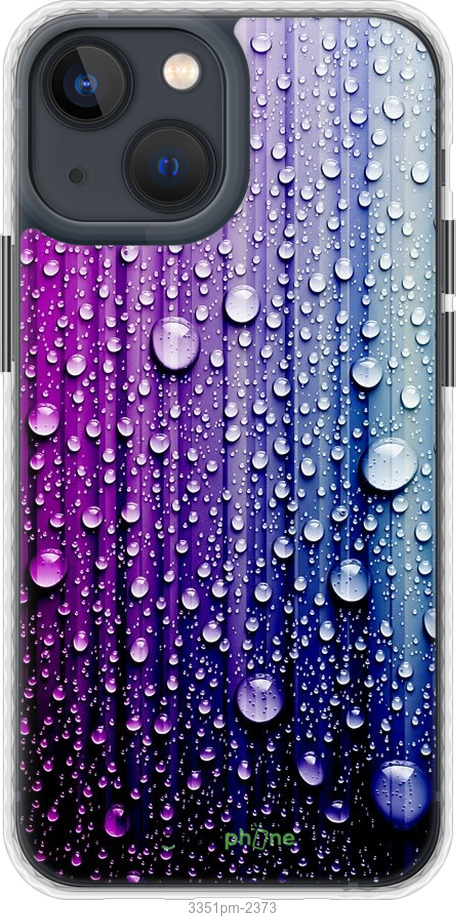

Чохол Bumper MagSafe чохол "Краплини води" для iPhone 13 Mini, Синій