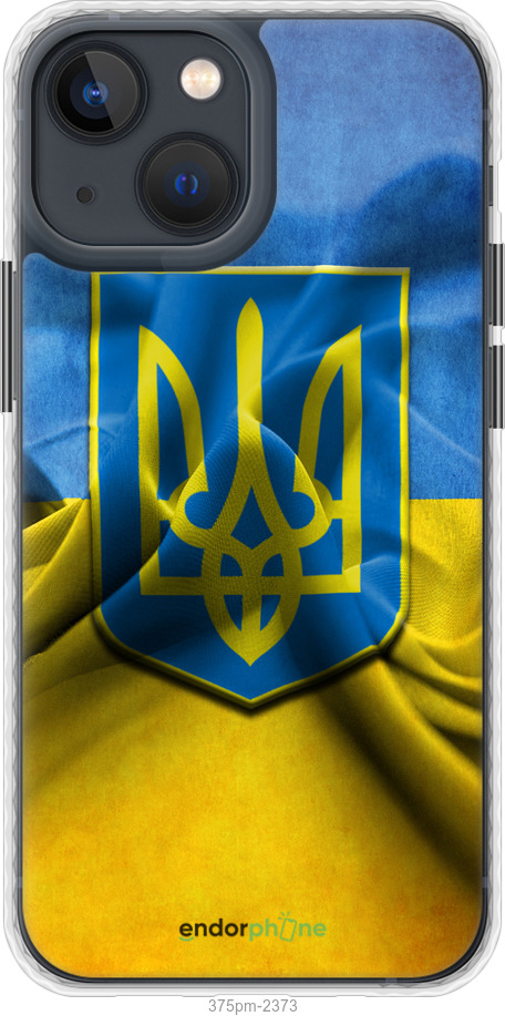 

Чохол Bumper MagSafe чохол "Прапор та герб України" для iPhone 13 Mini, Блакитний