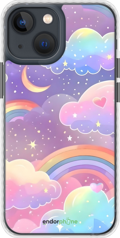 Чехол Bumper чехол Облака и радуга для Apple iPhone 13 Mini - 6312pc-2373 изображение 