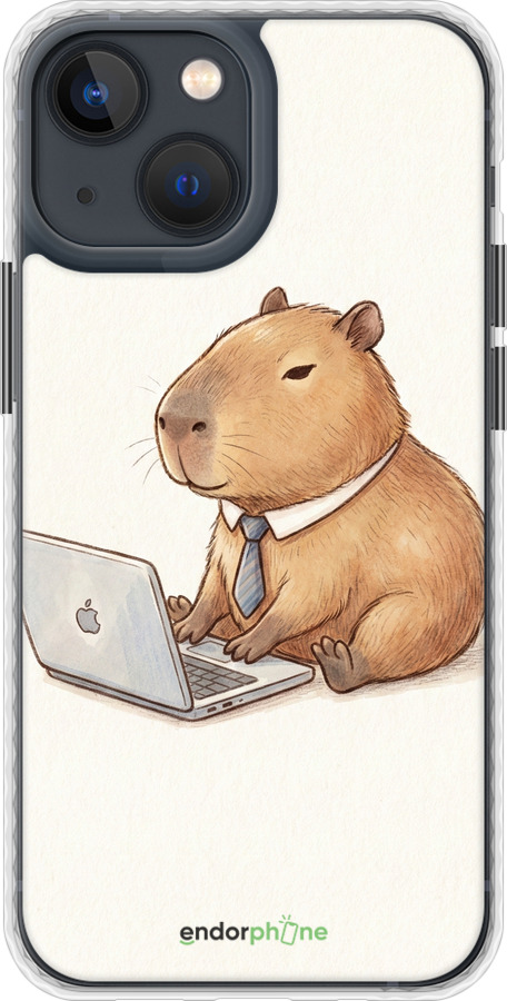 Чохол Bumper MagSafe чехол Funny Capybara CEO Working для Apple iPhone 13 Mini - 6777pm-2373 изображение 