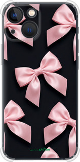 Силикон с усиленными углами чехол Coquette Ribbons Dark Coquette для Apple iPhone 13 Mini - 6767sp-2373 изображение 