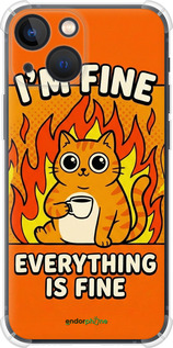 Силикон с усиленными углами чехол Funny Cat для Apple iPhone 13 Mini - 6786sp-2373 изображение 