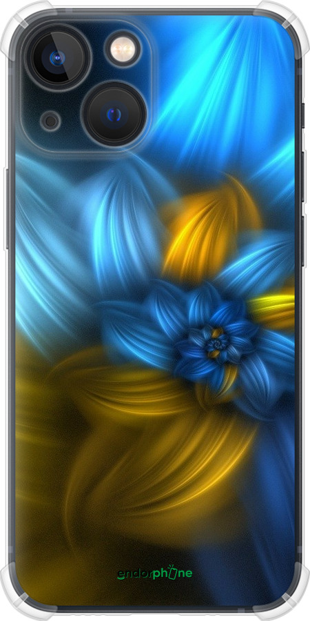 

Силіконовий протиударний с посиленими кутами чохол "Візерунок 46" для iPhone 13 Mini, Синій