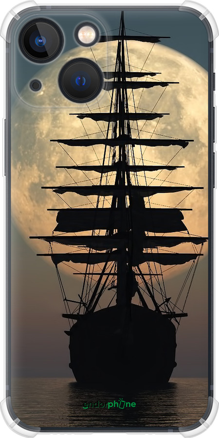 Силикон с усиленными углами чехол Корабль для Apple iPhone 13 Mini - 5998sp-2373 изображение 