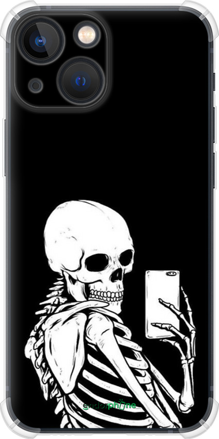 Силикон с усиленными углами чехол Скелет делает Selfie для Apple iPhone 13 Mini - 6535sp-2373 изображение 
