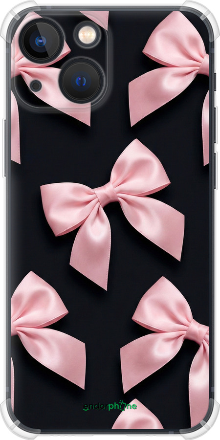 Силикон с усиленными углами чехол Coquette Ribbons Dark Coquette для Apple iPhone 13 Mini - 6767sp-2373 изображение 