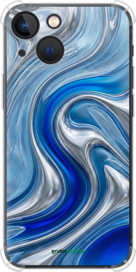 Силіконовий протиударний с посиленими кутами чехол Liquid Chrome для Apple iPhone 13 Mini - 6781sp-2373 изображение 