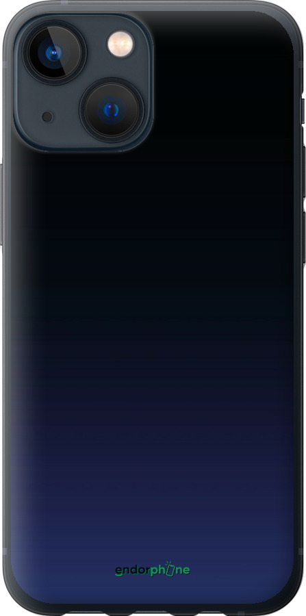 2D пластиковый чехол Градиент в тёмно - синем стиле для Apple iPhone 13 Mini - 6542t-2373 изображение 