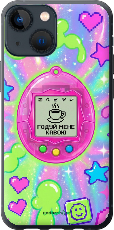 Силиконовый чехол Y2K Aesthetic Retro Pet: Годуй мене кавою для Apple iPhone 13 Mini - 6784u-2373 изображение 