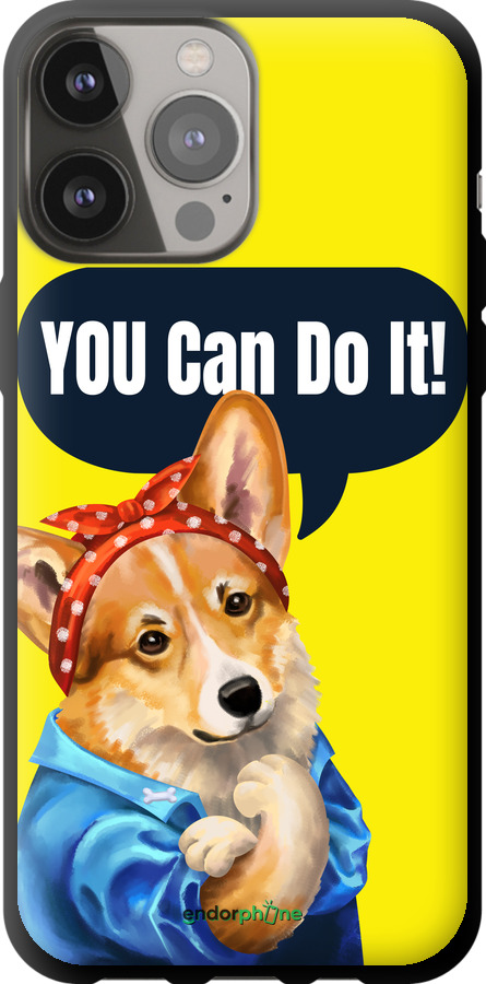 TPU чехол чехол с корги You Can Do It для Apple iPhone 13 Pro Max - 6184b-2371 изображение 