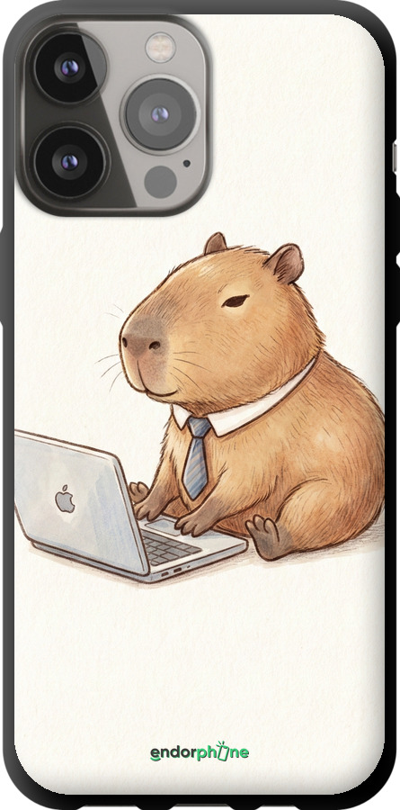 TPU чехол Funny Capybara CEO Working для Apple iPhone 13 Pro Max - 6777b-2371 изображение 
