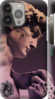 3D пластиковый матовый чехол Давид для Apple iPhone 13 Pro Max - 6302m-2371 изображение 