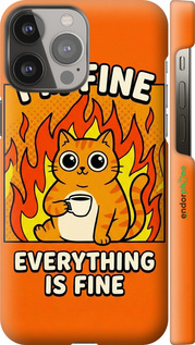 3D пластиковый матовый чехол Funny Cat для Apple iPhone 13 Pro Max - 6786m-2371 изображение 