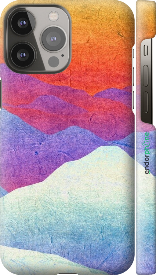 3D пластиковый матовый чехол Горный закат для Apple iPhone 13 Pro Max - 6479m-2371 изображение 