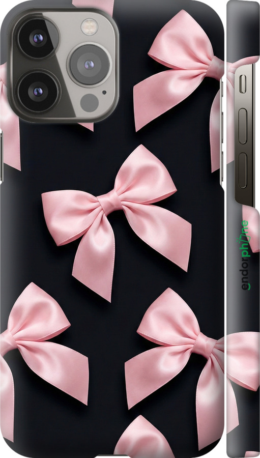 3D пластиковый матовый чехол Coquette Ribbons Dark Coquette для Apple iPhone 13 Pro Max - 6767m-2371 изображение 