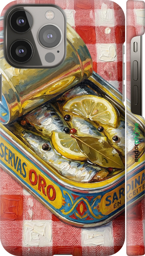 3D пластиковый матовый чехол Vintage Sardine Tin Phone для Apple iPhone 13 Pro Max - 6772m-2371 изображение 