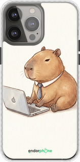 Чохол Bumper чехол Funny Capybara CEO Working для Apple iPhone 13 Pro Max - 6777pc-2371 изображение 