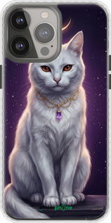 Чохол Bumper чехол Mystic White Cat Gothic Dark Purple Gold для Apple iPhone 13 Pro Max - 6805pc-2371 изображение 
