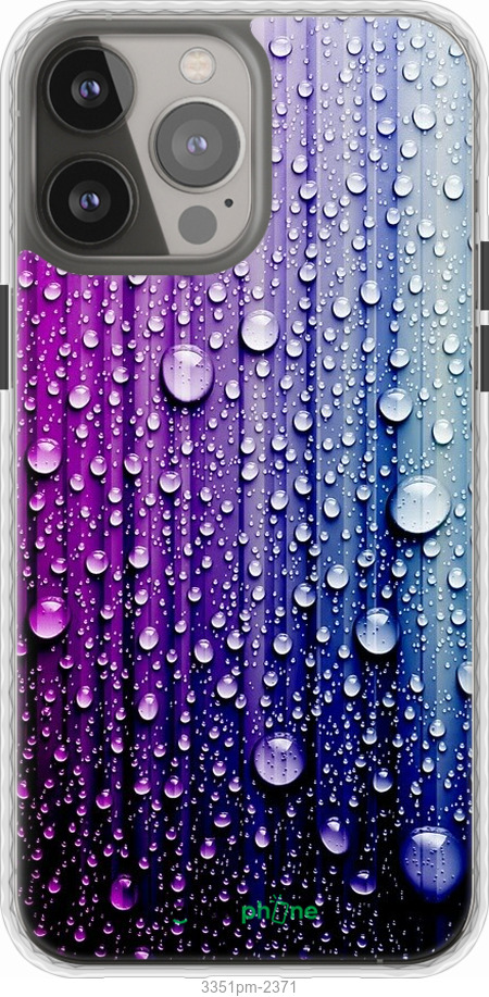 

Чохол Bumper MagSafe чохол "Краплини води" для iPhone 13 Pro Max, Синій
