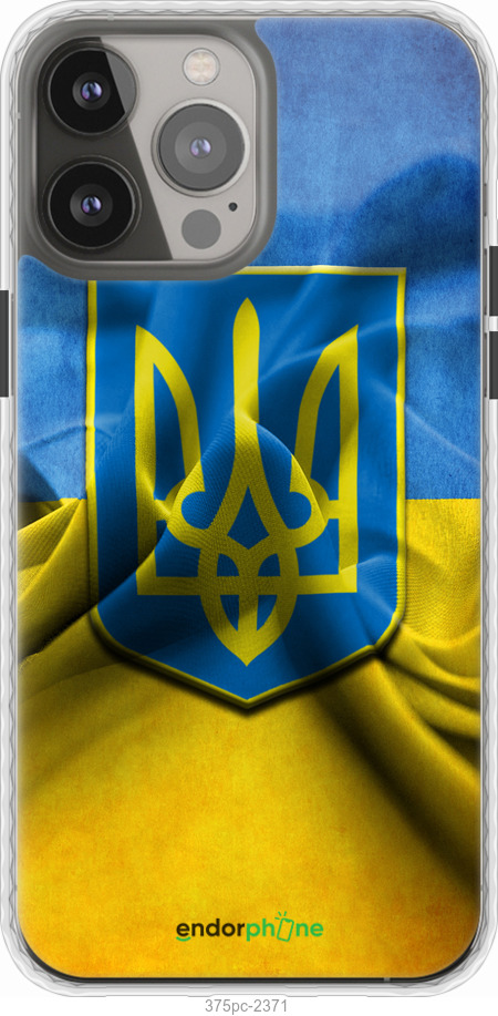 

Чохол Bumper чохол "Прапор та герб України" для iPhone 13 Pro Max, Блакитний