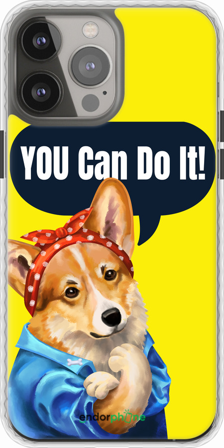 Чехол Bumper чехол чехол с корги You Can Do It для Apple iPhone 13 Pro Max - 6184pc-2371 изображение 