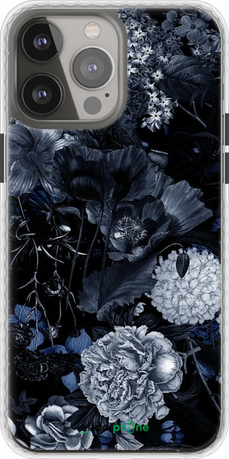 Чехол Bumper чехол Абстрактный цветочный рисунок в синих тонах для Apple iPhone 13 Pro Max - 6539pc-2371 изображение 