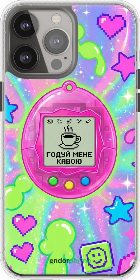 Чехол Bumper чехол Y2K Aesthetic Retro Pet: Годуй мене кавою для Apple iPhone 13 Pro Max - 6784pc-2371 изображение 