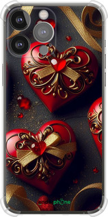 Силикон с усиленными углами чехол Сердечки v4 для Apple iPhone 13 Pro Max - 5834sp-2371 изображение 