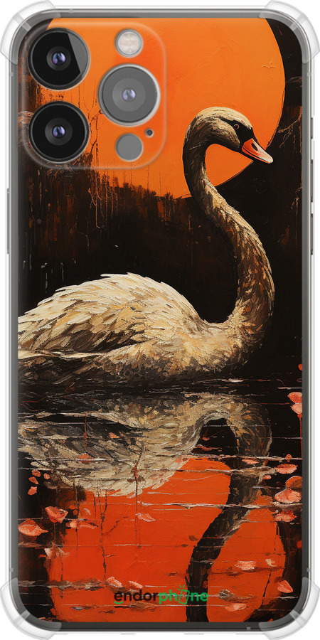 Силикон с усиленными углами чехол Лебедь для Apple iPhone 13 Pro Max - 5964sp-2371 изображение 