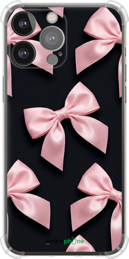 Силіконовий протиударний с посиленими кутами чехол Coquette Ribbons Dark Coquette для Apple iPhone 13 Pro Max - 6767sp-2371 изображение 