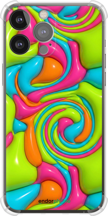 Силикон с усиленными углами чехол Y2K Jelly Dream для Apple iPhone 13 Pro Max - 6780sp-2371 изображение 