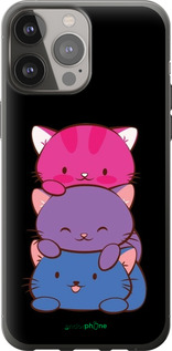 2D пластиковый чехол Милые кошки для Apple iPhone 13 Pro Max - 6518t-2371 изображение 