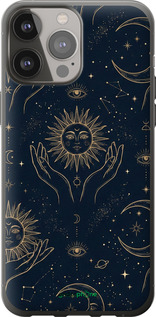 2D пластиковий чехол Celestial Harmony: Sun & Moon Gold Mystic Pattern для Apple iPhone 13 Pro Max - 6778t-2371 изображение 
