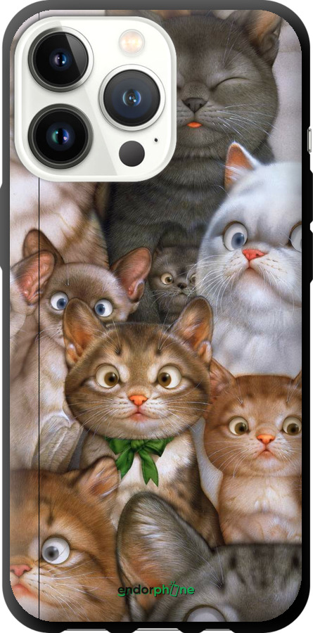 

TPU чорний чохол "Коти" для iPhone 13 Pro