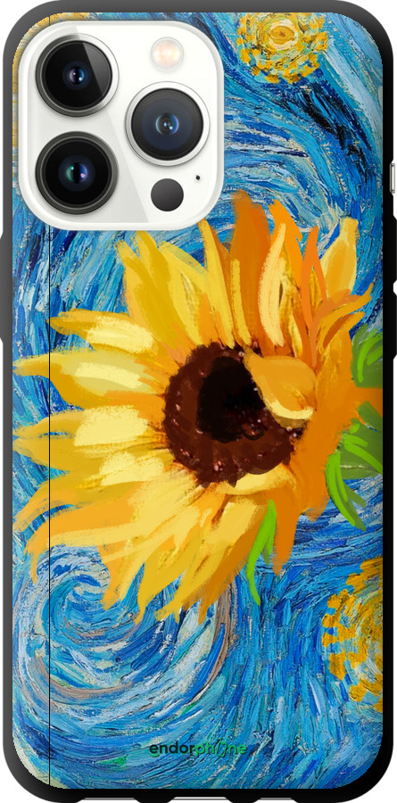 TPU чехол Цветы желто-голубые для Apple iPhone 13 Pro - 5308b-2372 изображение 