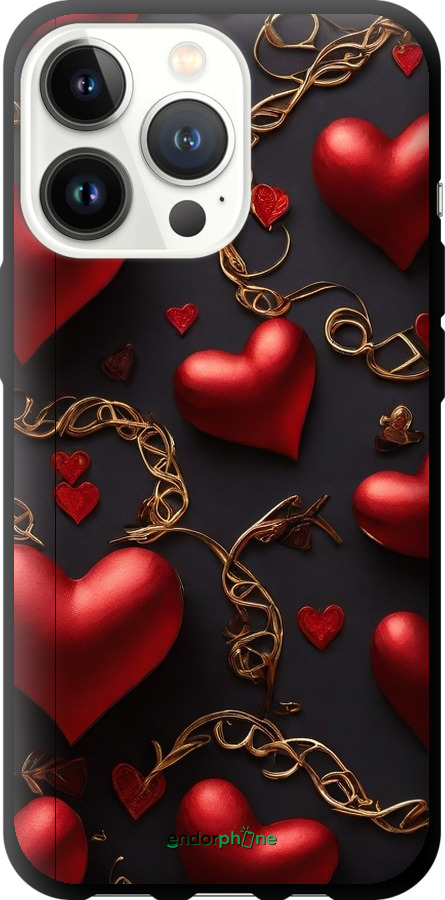 TPU чехол Сердечки для Apple iPhone 13 Pro - 5831b-2372 изображение 