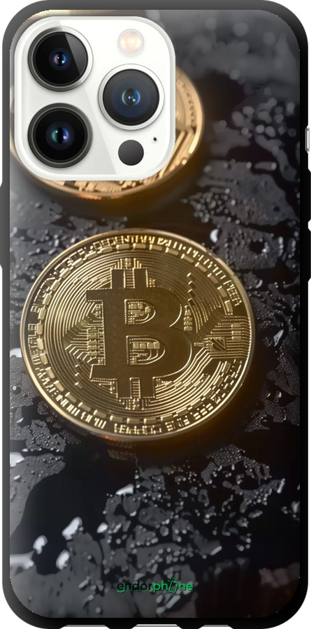 TPU чехол Вулканический Bitcoin для Apple iPhone 13 Pro - 6092b-2372 изображение 