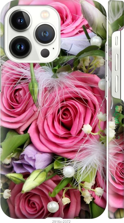 

3D пластиковий матовий чохол "Ніжність" для iPhone 13 Pro, Рожевий