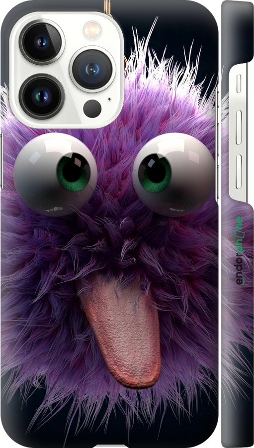 3D пластиковий матовий чехол Пухнастик для Apple iPhone 13 Pro - 6017m-2372 изображение 