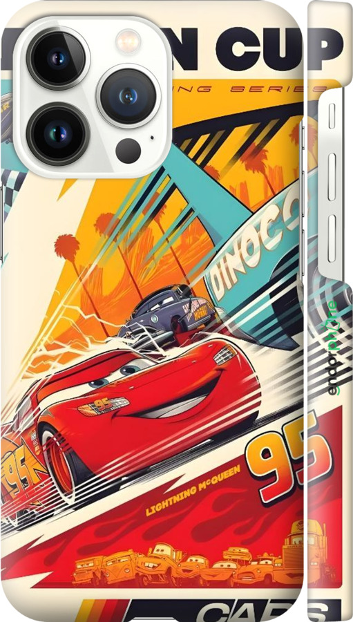 3D пластиковий матовий чехол Тачки для Apple iPhone 13 Pro - 6288m-2372 изображение 