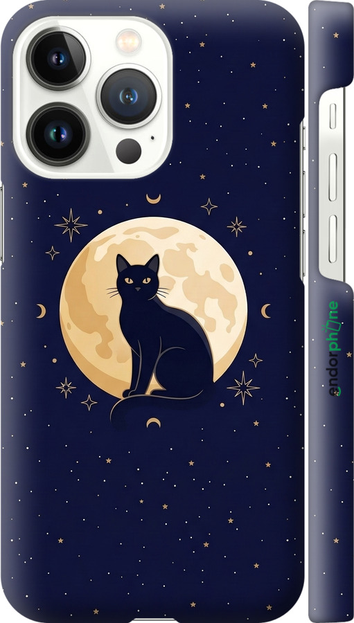 3D пластиковий матовий чехол Cute Cat Celestial/Witchy для Apple iPhone 13 Pro - 6787m-2372 изображение 
