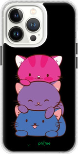 Чехол Bumper чехол Милые кошки для Apple iPhone 13 Pro - 6518pc-2372 изображение 