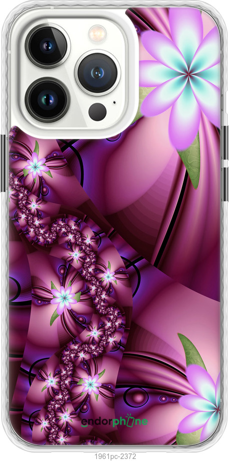 

Чохол Bumper чохол "Квіткова мозаїка" для iPhone 13 Pro, Рожевий